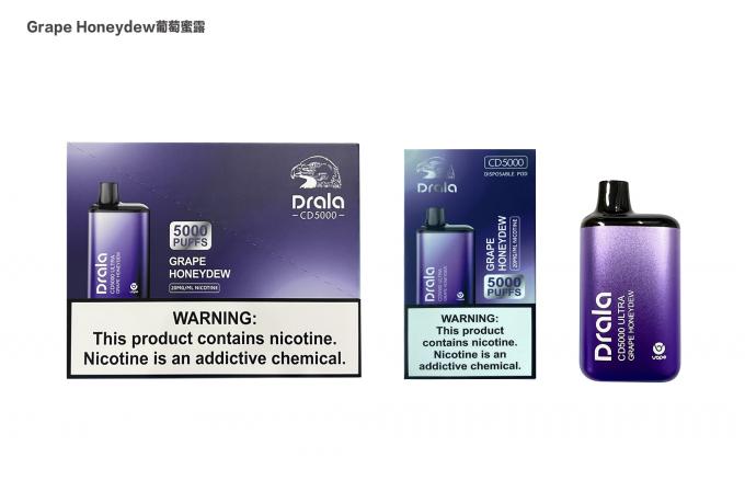 Drala Vape 5000 сопит перезаряжаемые стручок Vape 2