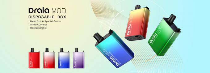 прибор стручка Vape перезаряжаемые устранимых слоек управлением 6000 воздушного потока коробки 15ml устранимый 1