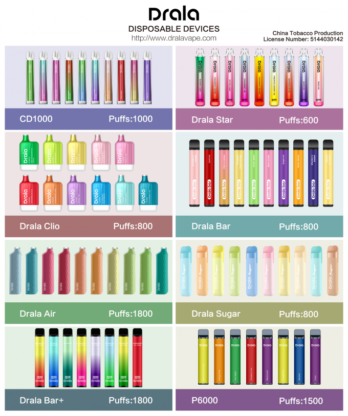 6000 слоек подгонянным прибором Mod коробки Vape вкусов перезаряжаемые устранимым приносят плоды 6