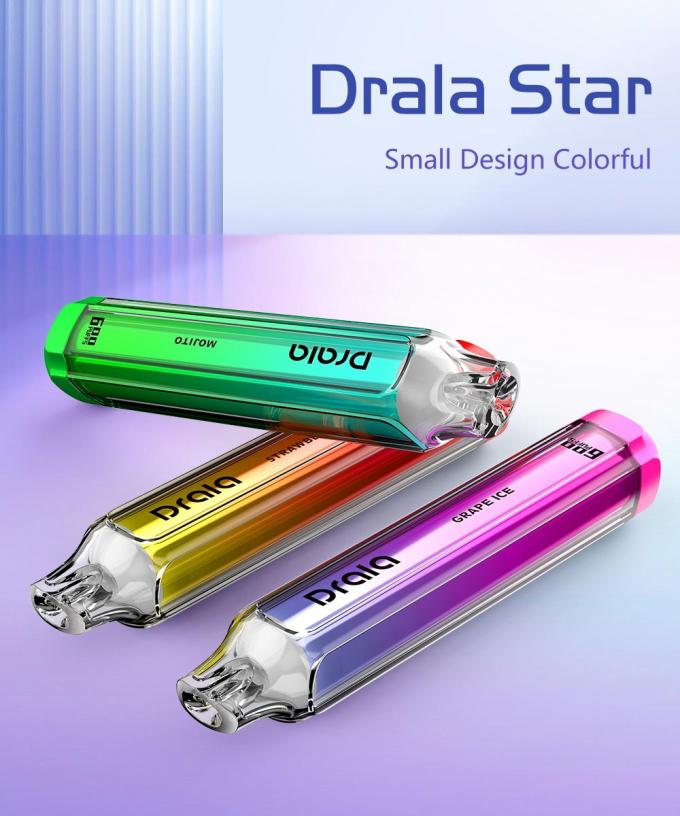 Прибор стручка Vape слоек звезды 600 Drala устранимый 0